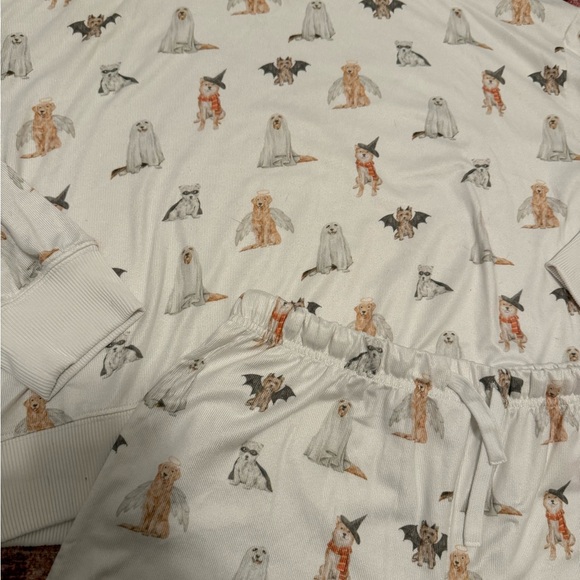 Z supply hey boo Halloween dog shorts and long sleeve set - Picture 3 of 7